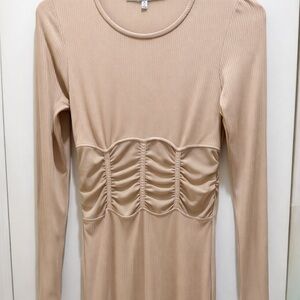 Almost Famous Beige Long Sleeve Dress Medium Never Worn